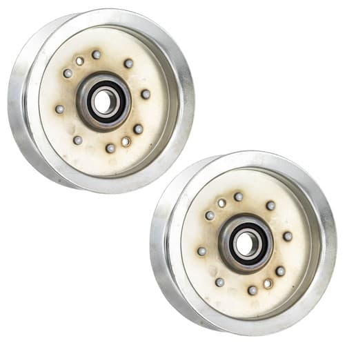 8TEN Flat Idler Pulley for MTD Cub Cadet Troy Bilt XT2-LX42 XT2-LX46 2 Pack