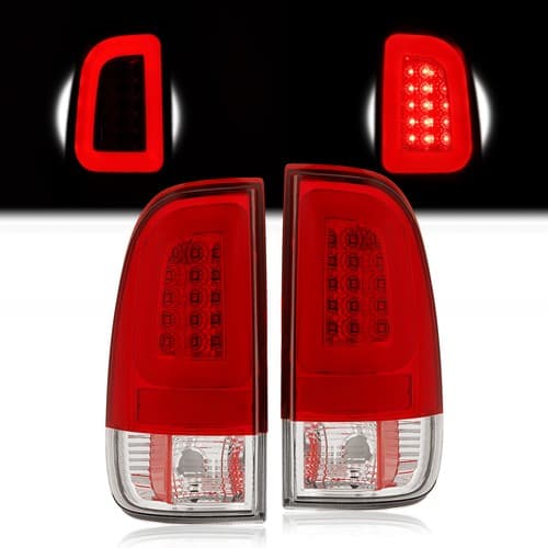 Red For Ford F150 F250 F350 Super Duty 1997-07 LED Tail Lights Lamp #F85Z13404CA
