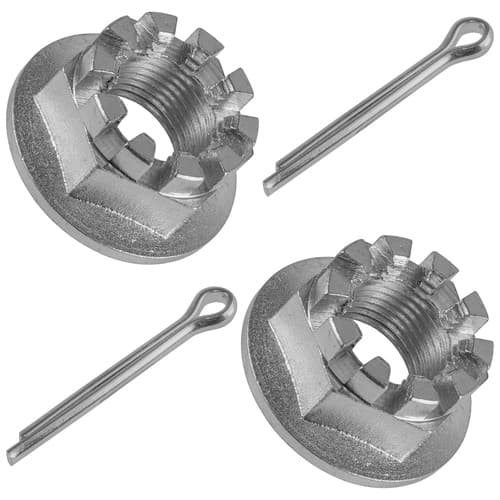 Set of 2 Rear Axle Castle Nuts & Pins for Honda TRX250X 1987-1992 / 2009-2026