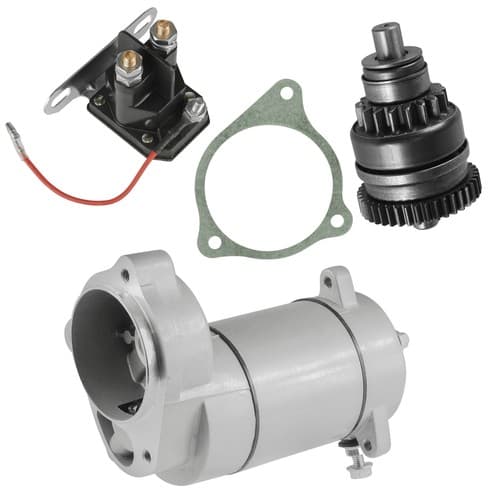Starter With Drive Bendix and Relay Solenoid for Polaris Trail Blazer 250 91-06