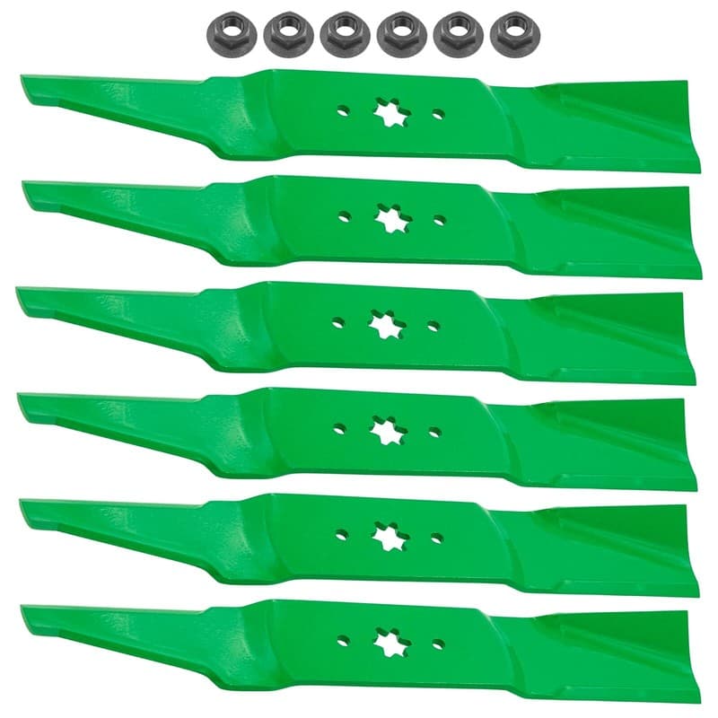 742-0623 942-0623 712-0417A Deck Blade & Nut For MTD 50" High Lift x6