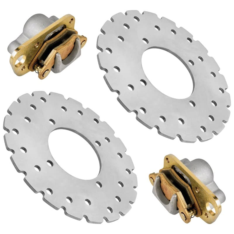 for Polaris Xplorer 250 4x4 2001 2002 Front Left / Right Caliper w/ Brake Disc