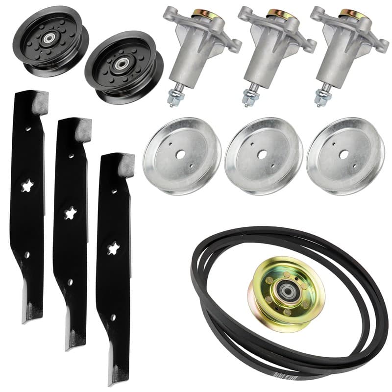 48" Deck Spindle Blade Belt Pulley Rebuild Kit for Husqvarna YTH24K48 YTH2348