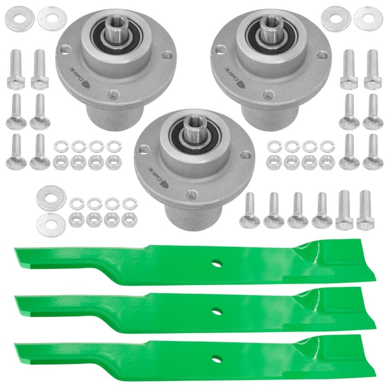 300630 301068 48" Deck Spindles with 17" Blades & Bolts for Dixie Chopper Zee 2