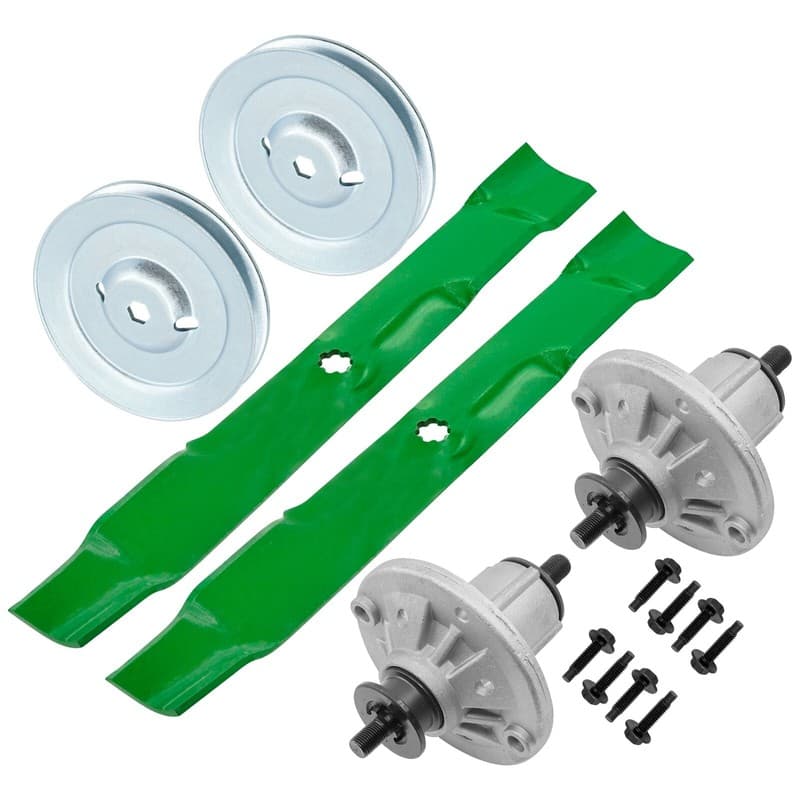 42' Deck Spindle & Pulley & Blade for John Deere X300 X304 X324 X360 M152545
