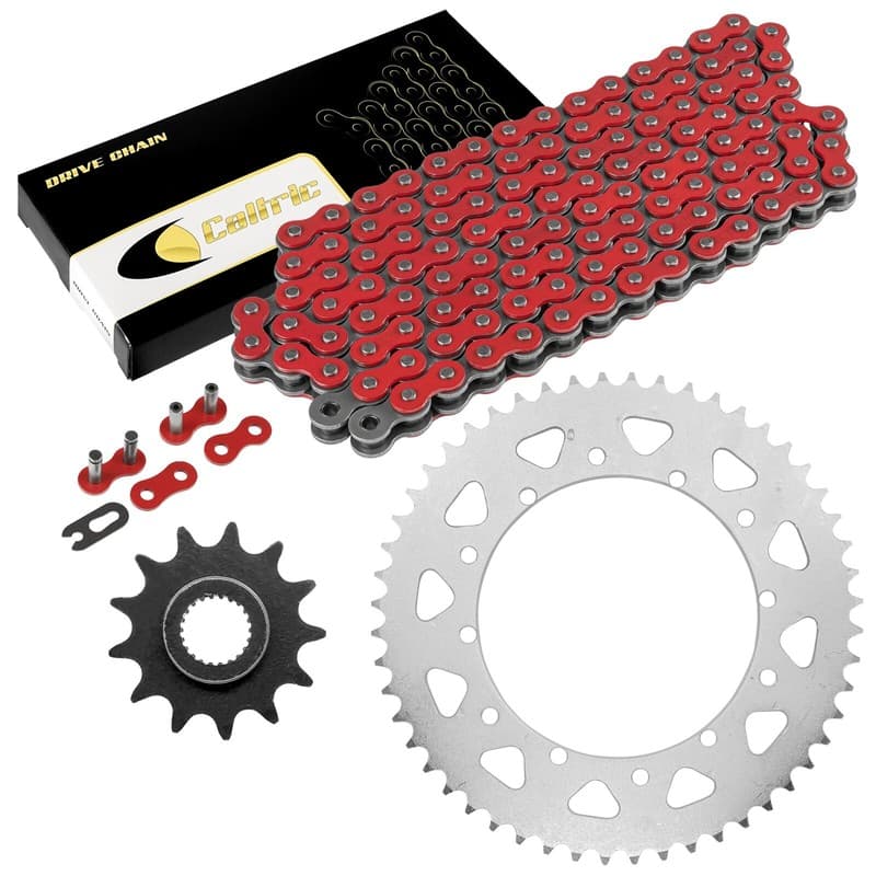 Red Drive Chain And Sprocket Kit for Yamaha TTR250 1999-2006