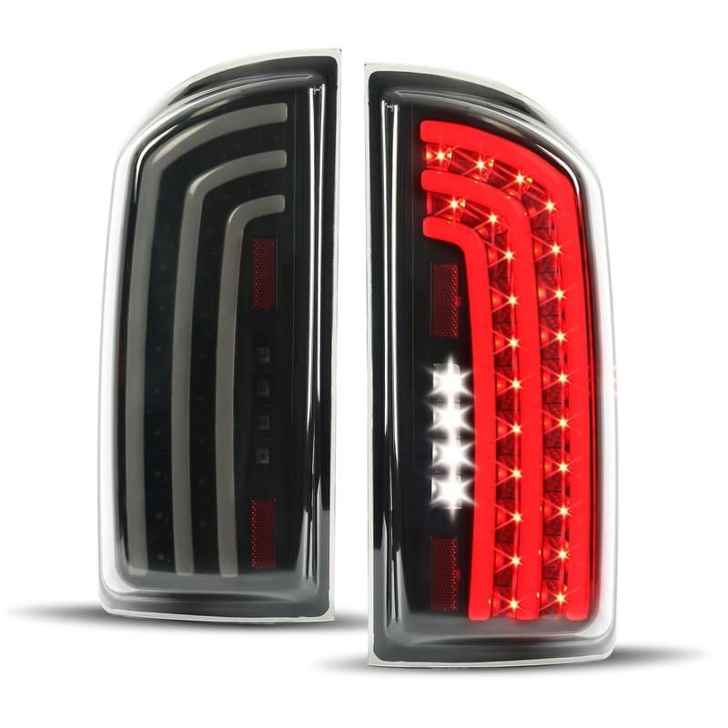 LED Tail Lights Lamps Smoke Black For Dodge Ram 1500/2500/3500 2007-2009 LH+RH