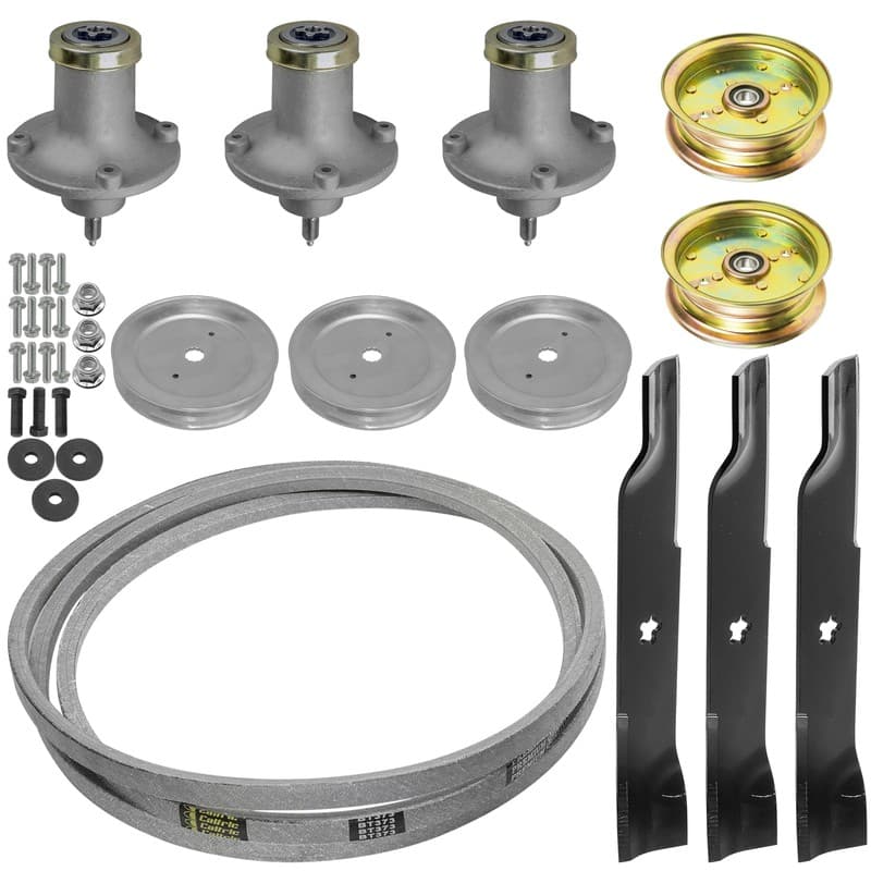 48" Deck Spindle with Pulley Blade & Belt For Dixon Ram 48 ZT/ Jonsered Z48F