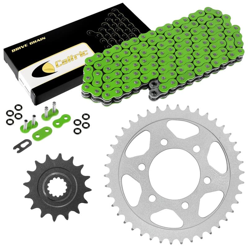 Green O-Ring Drive Chain & Sprockets Kit for Kawasaki ZR1000A Z1000 2003-2006