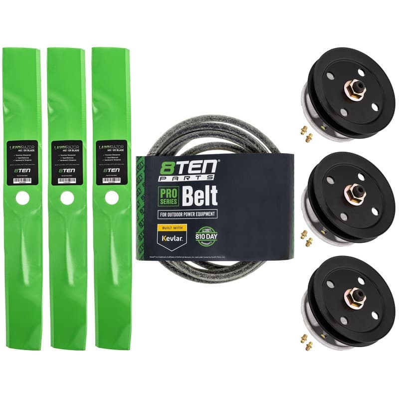 8TEN Blade Spindle Belt Kit John Deere 345 325 335 54 Inch M115496 AM121342
