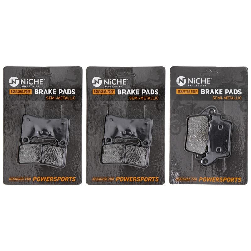 NICHE Brake Pad Set for Honda CBR600RR CBR1000RR CBR600R Complete Semi-Metallic