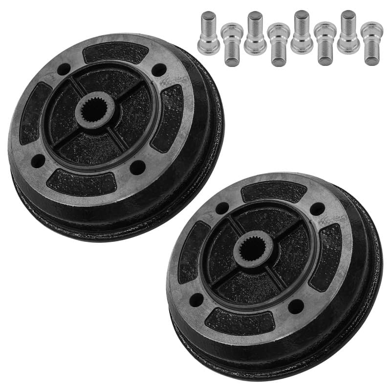 2 Rear Brake Drum W/Bolt for Kawasaki Mule 2510 KAF950A KAF950 A Diesel 2000-01