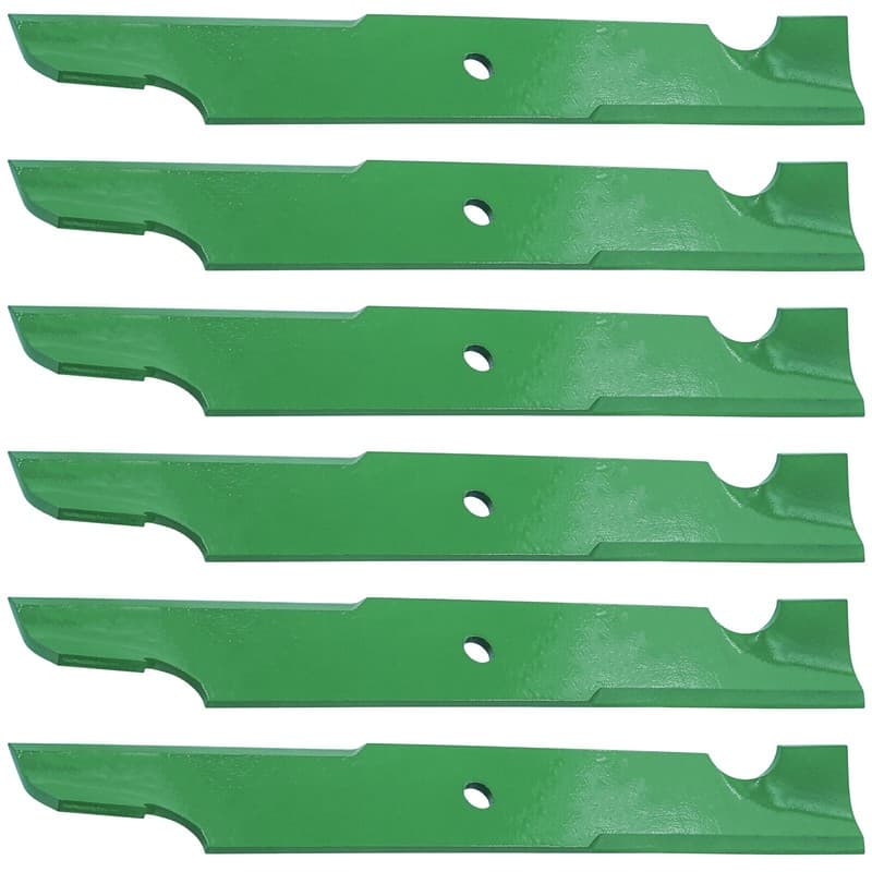 18 3/4 inch x 5/8" Circle Hole 54" Deck Notched High Lift Blade For Bad Boy
