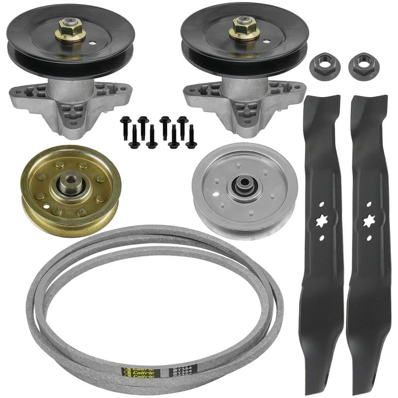 Spindle Pulley Blade Belt For Cub Cadet RZT17 RZT42/ White Outdoor ZT17 ZT42 42"