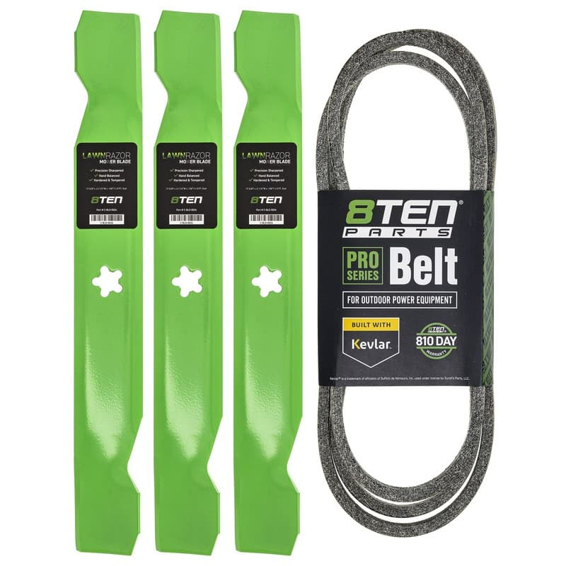 8TEN Blade Belt Kit for Husqvarna GT200 GTH 220 2250 2350 250 50 Inch 532137380