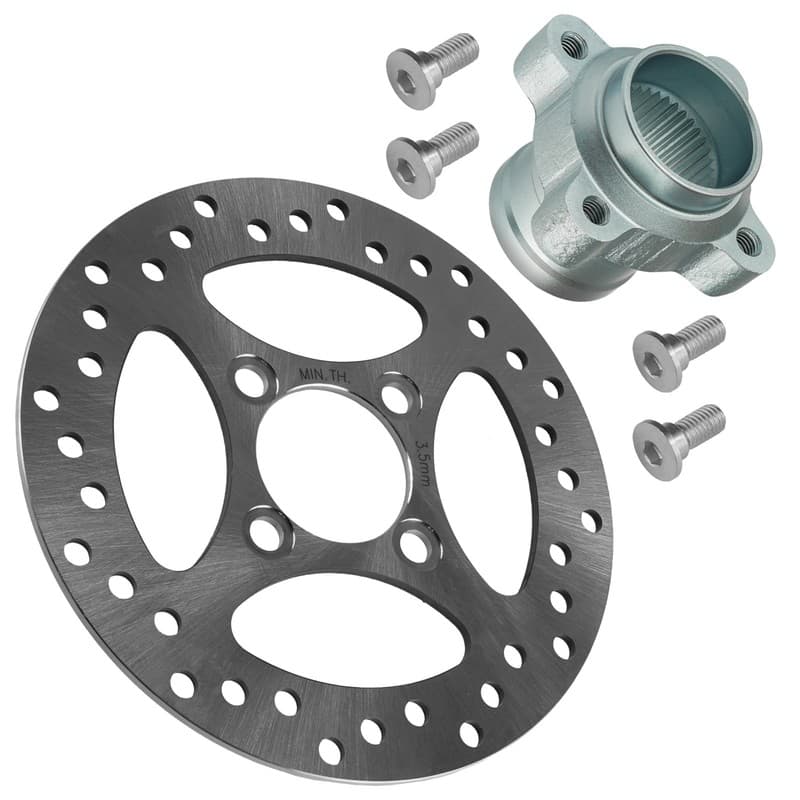 Rear Brake Disc Bracket Rotor Hub w/ Disc For Yamaha Raptor 700R YFM700 2013-26