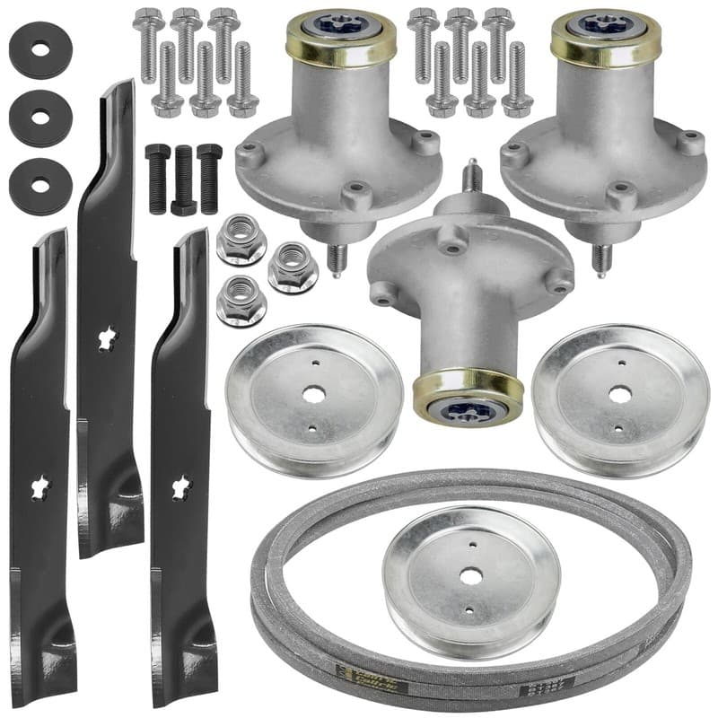 48" Deck Spindle Belt Blade Pulley Kit For Husqvarna EZ4824 539112170 539103013