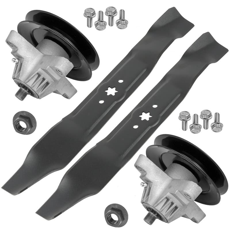 Deck Spindle Blade Kit For Cub Cadet 1170 White Outdoor LT1500 LT1855 ZTT1850